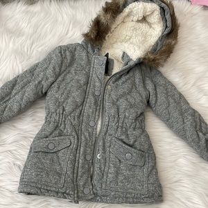 Gray Sherpa lined jacket - size 3t
